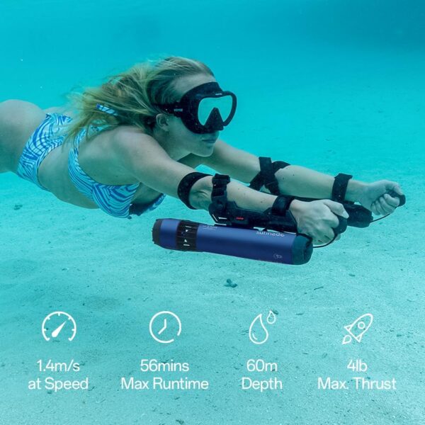 Waydoo Subnado Underwater Scooter Lite. Water Sports Diving Scooter with Removable Handle. Compact and Portable Water Scooter for Adults&Kids. Scuba Diving Snorkeling Sea Scooter Multiple Uses. Blue - Image 6