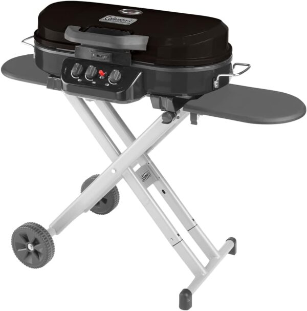 Coleman RoadTrip 285 Portable Stand-Up Propane Grill. Gas Grill with 3 Adjustable Burners