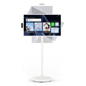 32-Inch Portable TV. 1080P FHD Rolling TV on Wheels with Rotatable Touch Screen. Android 13 OS. 8G RAM+128G Storage. Built-in Battery. Full Swivel Rotation. Voice Remote