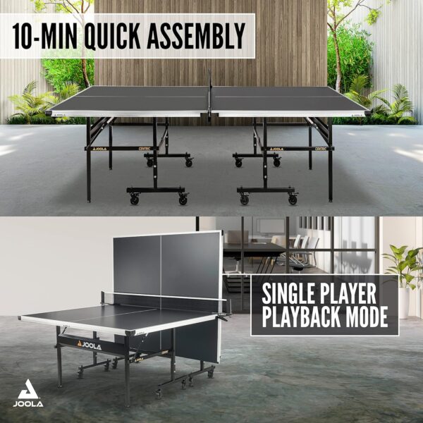 JOOLA Inside Professional MDF Indoor Ping Pong Table with Quick Clamp Table Tennis Net and Post Set - 10 Minute Easy Assembly - Tournament Quality - Foldable with Single Player Playback Mode - Image 51
