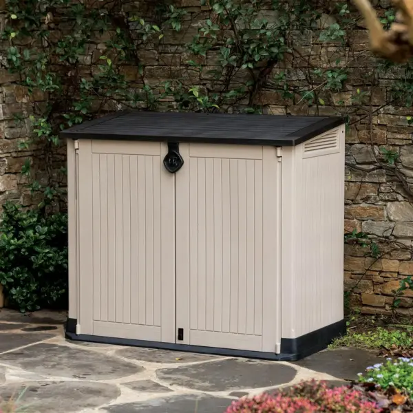 Keter Store-It-Out Midi 30-Cu Ft All-Weather Resin Storage Shed. Beige - Image 2