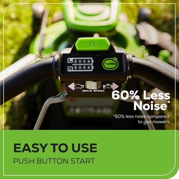 60V 21” Cordless (Self-Propelled) Lawn Mower . 2 x 4.0Ah Batteries and Dual Port Rapid Charger - Image 8