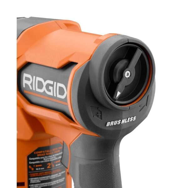 RIDGID 18V Brushless Cordless Nailer Combo Kit with Brad & Finish Nailers. Battery & Charger - Image 8