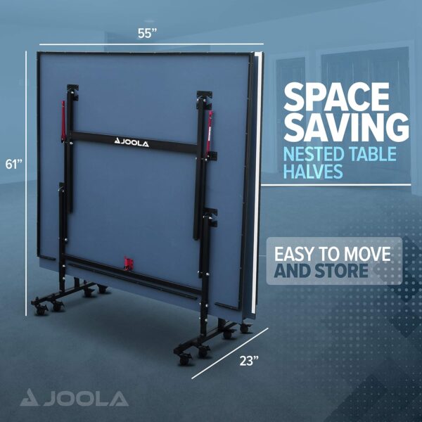 JOOLA Inside Professional MDF Indoor Ping Pong Table with Quick Clamp Table Tennis Net and Post Set - 10 Minute Easy Assembly - Tournament Quality - Foldable with Single Player Playback Mode - Image 41