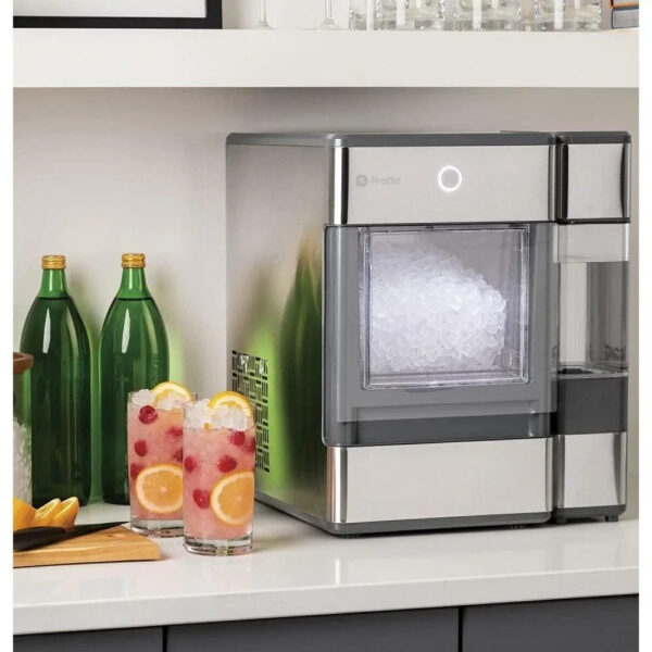 GE Profile Opal Countertop Nugget Ice Maker. Stainless Steel with LED. Bluetooth-Enabled. 24 lbs/day - Image 2