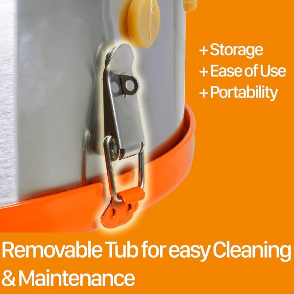 SuperHandy Electric Chicken Plucker. 1HP 280RPM. Stainless Steel. 92 Fingers. 20′′ Drum. Heavy Duty Poultry De-Feathering Machine - Image 5