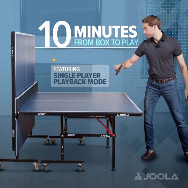 JOOLA Inside Professional MDF Indoor Ping Pong Table with Quick Clamp Table Tennis Net and Post Set - 10 Minute Easy Assembly - Tournament Quality - Foldable with Single Player Playback Mode - Image 22