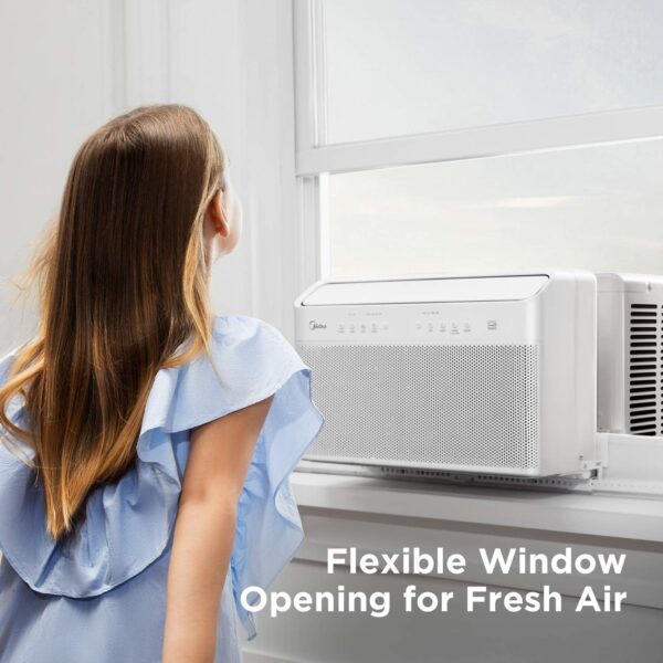 Midea U-Shaped Inverter Window Air Conditioner 12.000BTU with Open Window Flexibility. Robust Installation.Extreme Quiet. 35% Energy Saving. Smart Control. Alexa. Remote. Bracket Included (Renewed) - Image 2