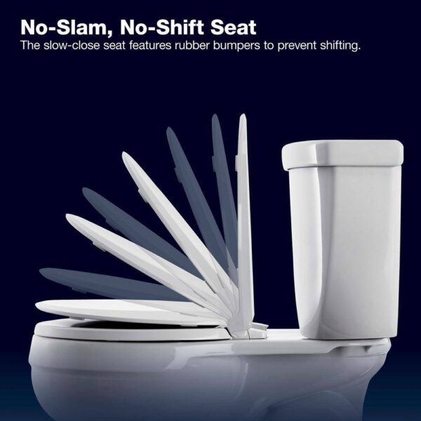 KOHLER Highline Arc Extra Tall Elongated Toilet 1.28 GPF White with Seat - Image 9