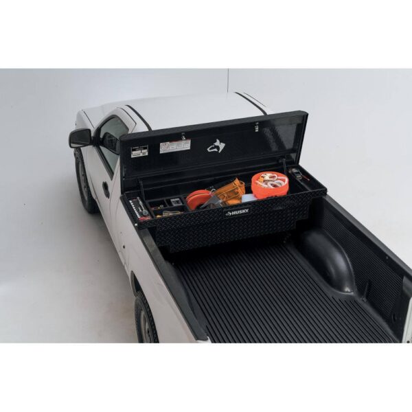 Husky 61.86′′ Matte Black Aluminum Low Profile Truck Tool Box for Mid-Size Trucks - Image 3