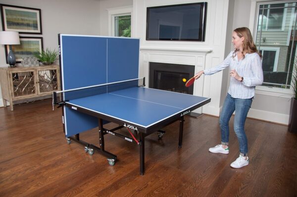 JOOLA Inside Professional MDF Indoor Ping Pong Table with Quick Clamp Table Tennis Net and Post Set - 10 Minute Easy Assembly - Tournament Quality - Foldable with Single Player Playback Mode - Image 13