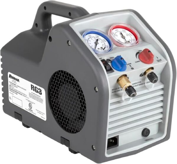 (Portable Refrigerant Recovery Machine – 115V. 60Hz. for Both Liquid and Vapor Refrigerant. White-Robinair