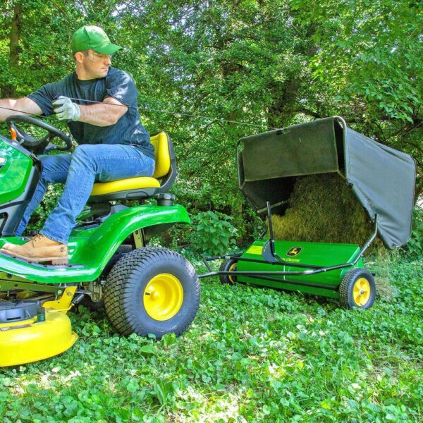 John Deere 42′′ Tow-Behind Lawn Sweeper. 24 cu. ft. Capacity. Adjustable Brushes - Image 6