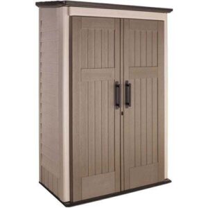 Rubbermaid Outdoor Storage Shed. 52 Cu.Ft.. Weather-Resistant. Lockable Doors