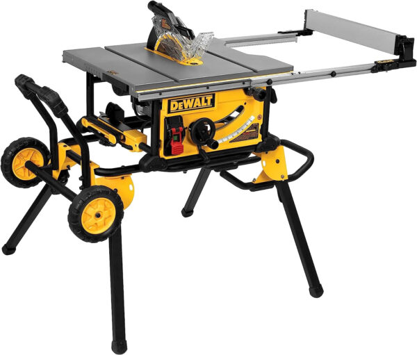 DEWALT 10 Inch Table Saw. 32-1/2 Inch Rip Capacity. 15 Amp Motor. With Rolling