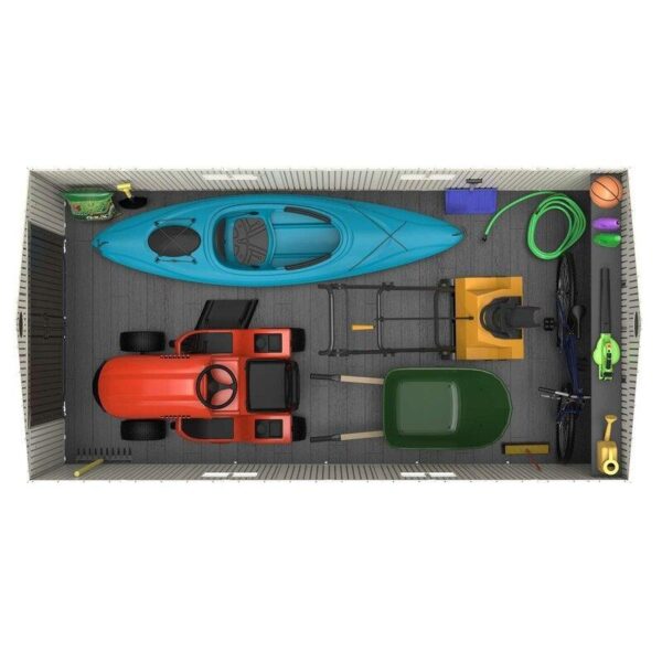 Side Entry 15 ft. W x 8 ft. D Plastic Storage Shed - Image 4