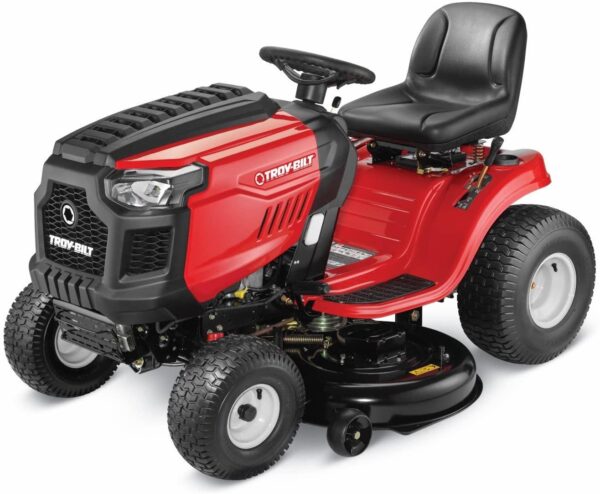 Troy-Bilt Horse 42′′ Hydrostatic Lawn Riding Mower. 579cc Engine. High Back Seat. 2-Year Warranty