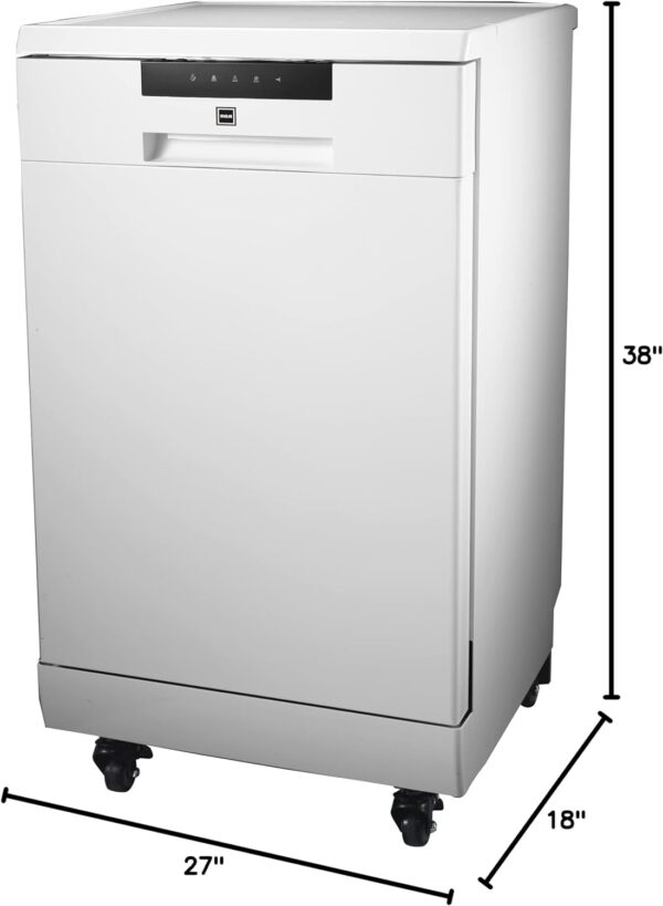 Portable Dishwasher. 18in Wide. 8 Place Settings Capacity. White - Image 7