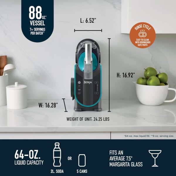 SLUSHi with RapidChill Technology. 88 oz. Frozen Drink & Slushie Machine. 5 Preset Programs. Margaritas. Frappés. and More. Premium Accents. Black. FS301 - Image 17