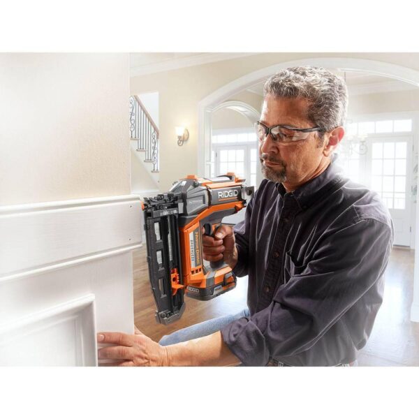 RIDGID 18V Brushless Cordless Nailer Combo Kit with Brad & Finish Nailers. Battery & Charger - Image 11