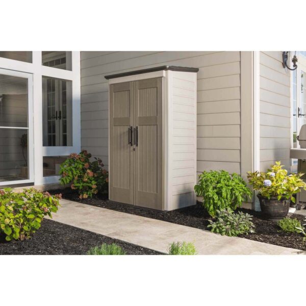 Rubbermaid Outdoor Storage Shed. 52 Cu.Ft.. Weather-Resistant. Lockable Doors - Image 4