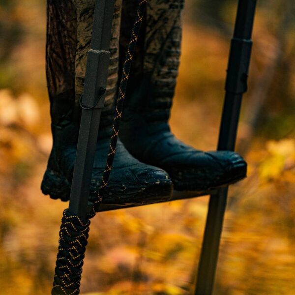 RIVERS EDGE Jumbo Jack Ladder Stand RE658 – Adjustable Shooting Rail. Large Platform. Mesh Seat - Image 8