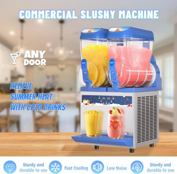Commercial Slushy Machine - 1000W 30L Tanks Slush Maker Machine 304 Stainless Steel Commercial Margarita Machines Efficient Cooling the Ideal Slushie Maker for Bars Cafes Restaurants - Image 16