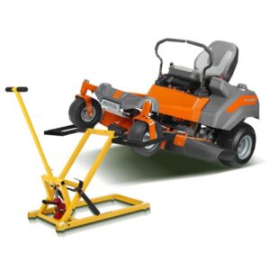 Lawn Mower Lift with Hydraulic Jack. 26 Inches Lawn Mower Lift. Welded Solid Steel Construction. Weight Capacity 500 LBS. for Riding Lawn Mowers Tractors. ATVs Maintenance