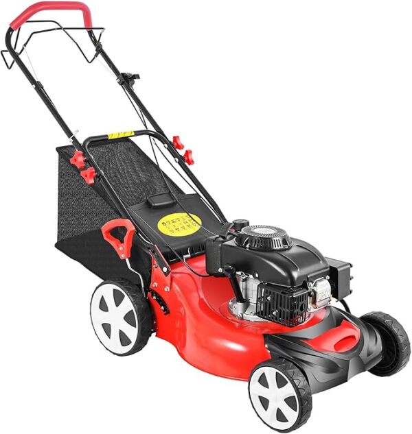 Self Propelled Gas Lawn Mower. 20-Inch 140cc OHV Engine 3-in-1 Gas Mower.Adjustable Cutting Height for Sports Fields. Community Greening. Municipal Greening