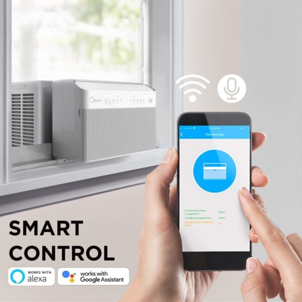 Midea U-Shaped Inverter Window Air Conditioner 12.000BTU with Open Window Flexibility. Robust Installation.Extreme Quiet. 35% Energy Saving. Smart Control. Alexa. Remote. Bracket Included (Renewed) - Image 4