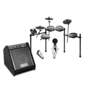 Alesis Nitro Mesh Electronic Drum Kit with DA25 Amp. Dual-Zone Snare. 8′′ Mesh Toms. 10′′ Cymbals. 25W Amp