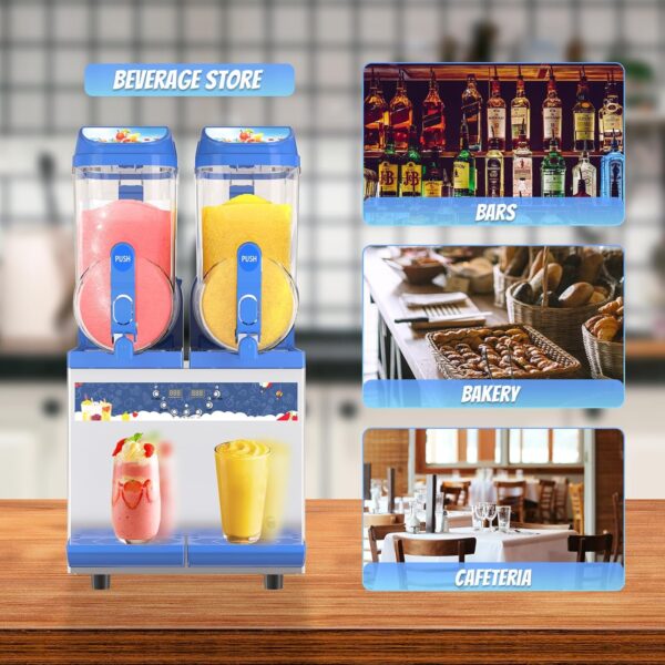 Commercial Slushy Machine - 1000W 30L Tanks Slush Maker Machine 304 Stainless Steel Commercial Margarita Machines Efficient Cooling the Ideal Slushie Maker for Bars Cafes Restaurants - Image 17