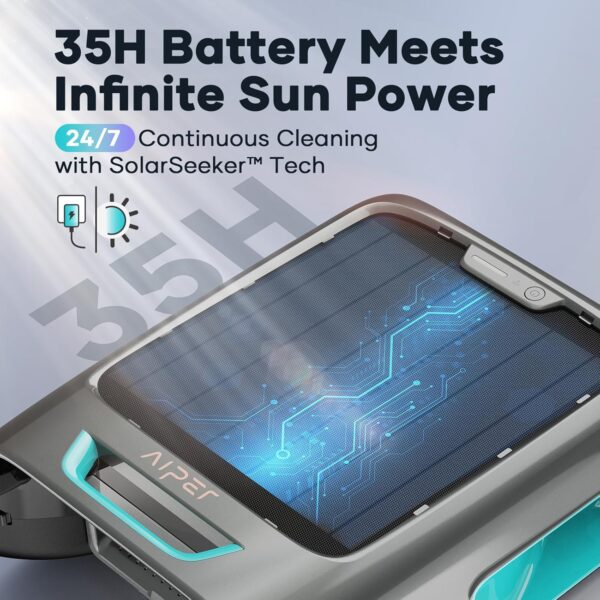 AIPER Surfer S2 Solar Pool Skimmer with APP Support. 24/7 Cleaning. Dual Charging Modes. Smart Obstacle Avoidance. Ideal for All Swimming Pool Types - Image 5