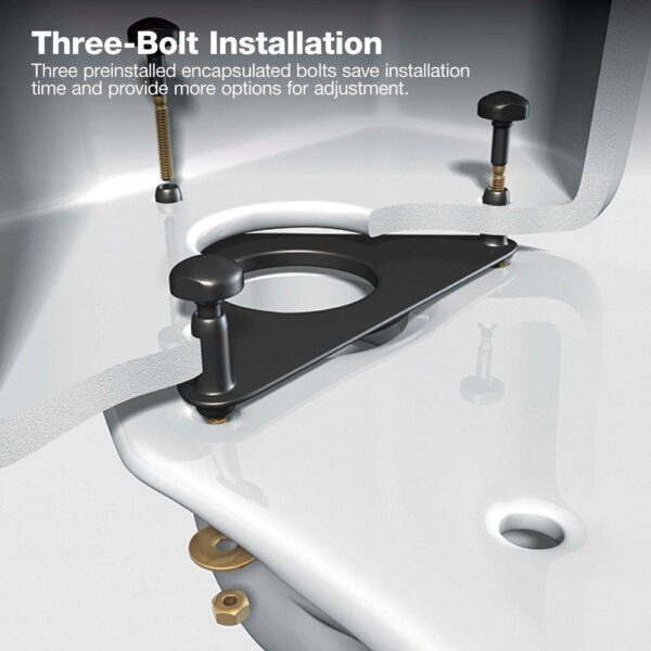 KOHLER Highline Arc Extra Tall Elongated Toilet 1.28 GPF White with Seat - Image 7