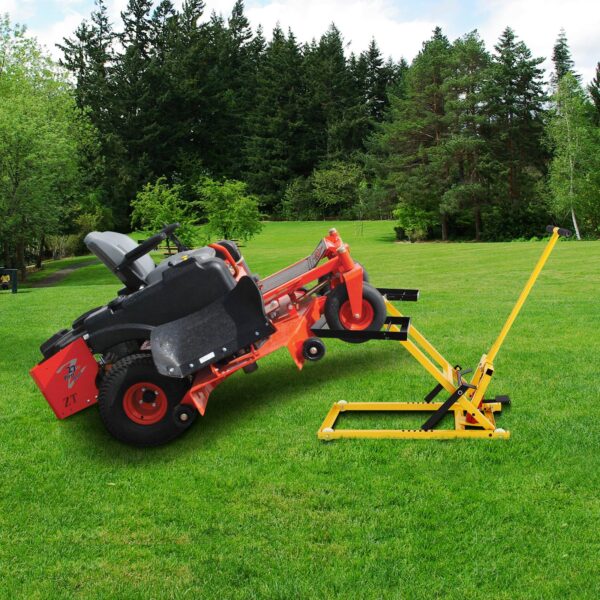 Lawn Mower Lift with Hydraulic Jack. 26 Inches Lawn Mower Lift. Welded Solid Steel Construction. Weight Capacity 500 LBS. for Riding Lawn Mowers Tractors. ATVs Maintenance - Image 13