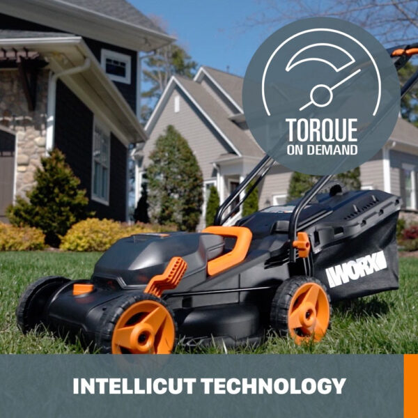 Worx 40V Cordless Lawn Mower 14′′ with Intellicut. Mulching. 2x20V 4.0Ah Batteries and Charger Included - Image 5