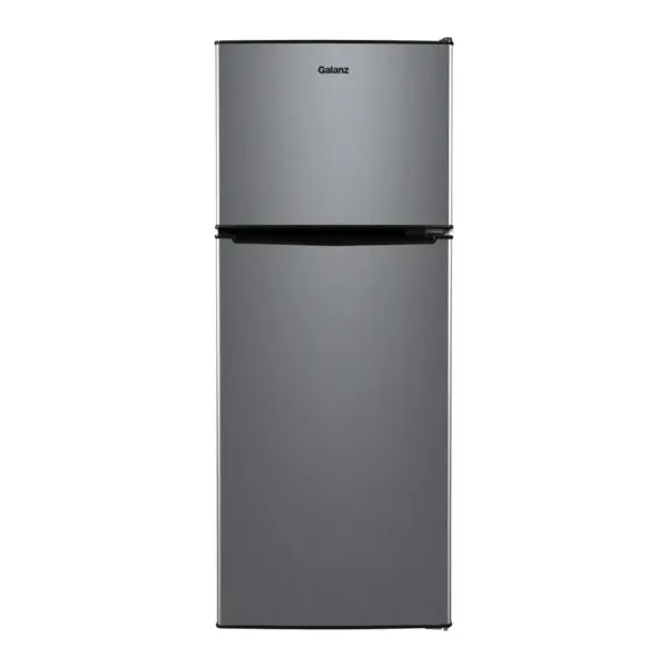 4.6. Cu ft Two Door Mini Refrigerator with Freezer. Stainless Steel