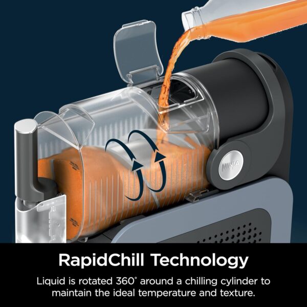 SLUSHi with RapidChill Technology. 88 oz. Frozen Drink & Slushie Machine. 5 Preset Programs. Margaritas. Frappés. and More. Premium Accents. Black. FS301 - Image 7