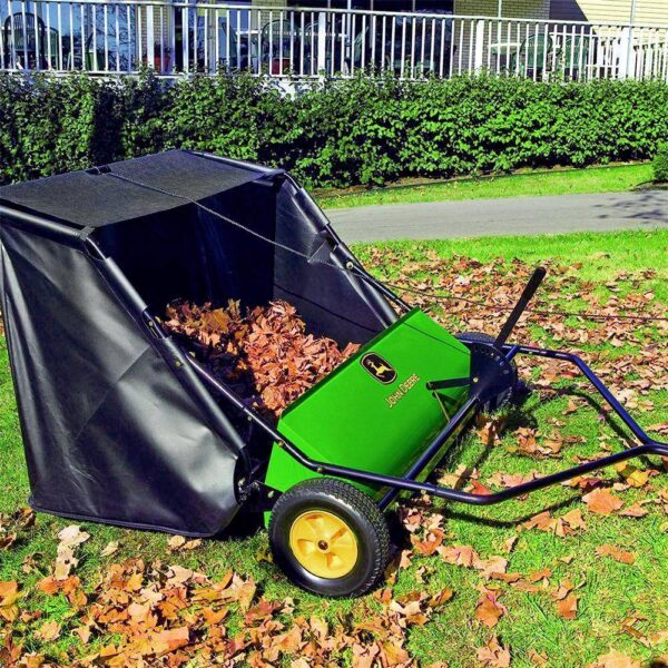 John Deere 42′′ Tow-Behind Lawn Sweeper. 24 cu. ft. Capacity. Adjustable Brushes - Image 4