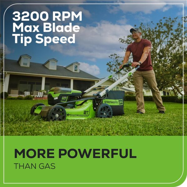 60V 21” Cordless (Self-Propelled) Lawn Mower . 2 x 4.0Ah Batteries and Dual Port Rapid Charger - Image 4