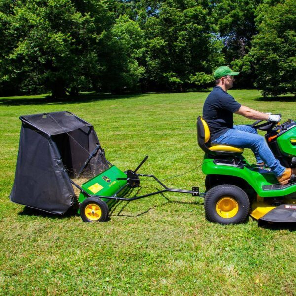 John Deere 42′′ Tow-Behind Lawn Sweeper. 24 cu. ft. Capacity. Adjustable Brushes - Image 9