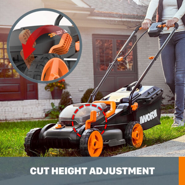 Worx 40V Cordless Lawn Mower 14′′ with Intellicut. Mulching. 2x20V 4.0Ah Batteries and Charger Included - Image 3